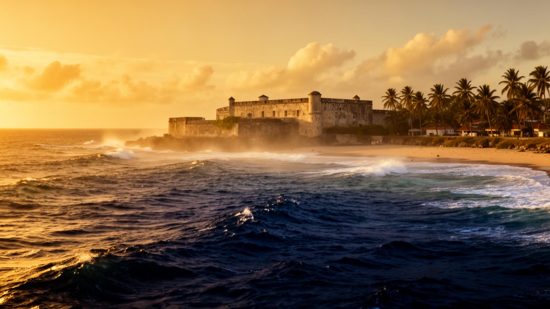 Cape Coast, Ghana at golden hour